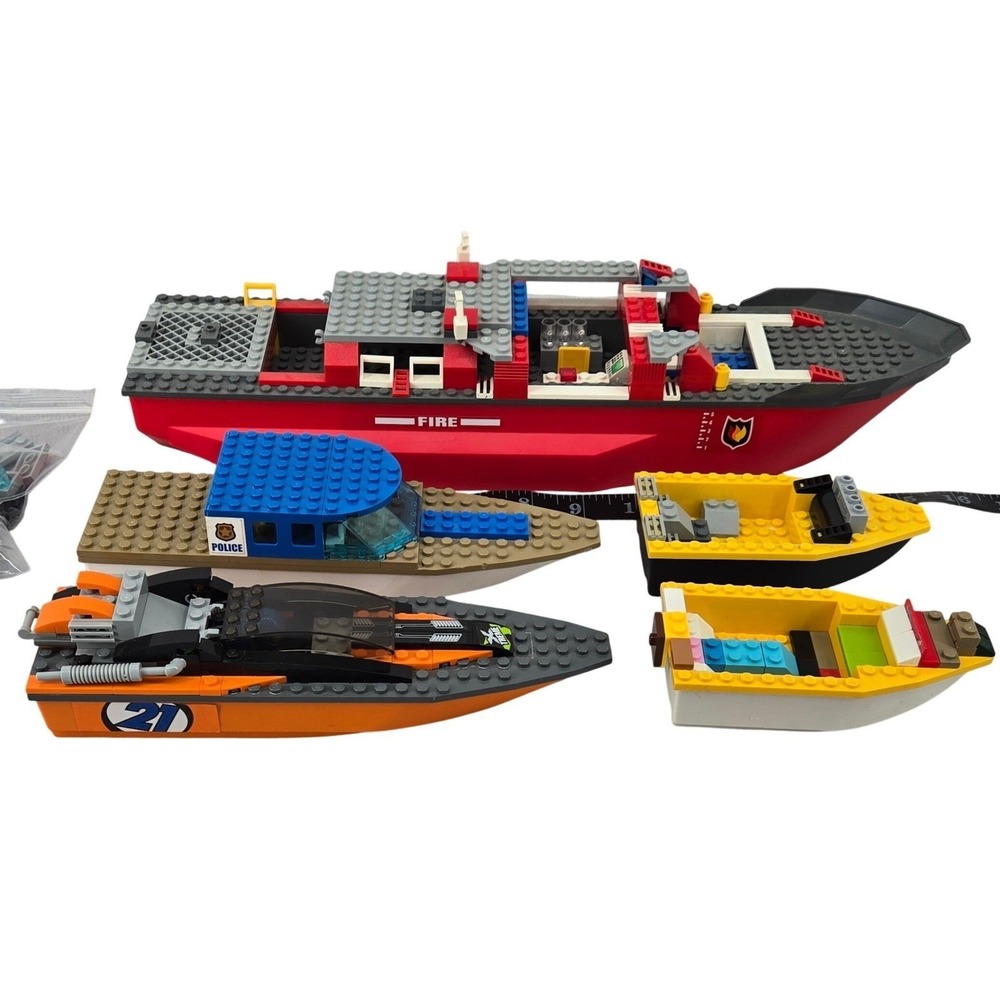 LEGO Boat Hull Lot 5pc City Fire Police Race Watercraft Kids Creative Sold As I
